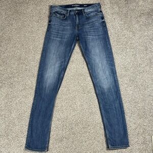 Banana Republic Jeans Mens 32x36 Blue Traveler Slim Straight Stretch Denim